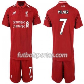 Camisetas Liverpool MILNER 7 Niño Primera Equipacion 2018/2019